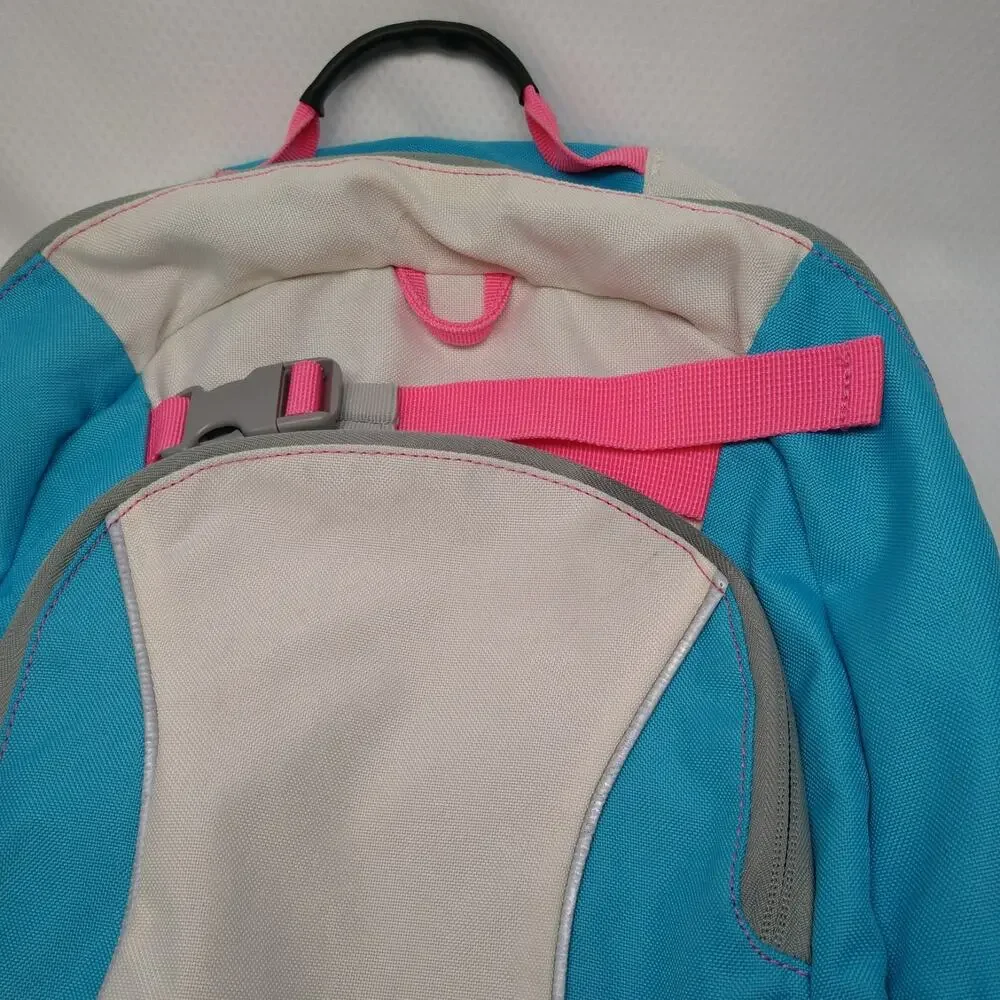 Lands End Kids Backpack Teal Pink Blue School Bag Travel Bright